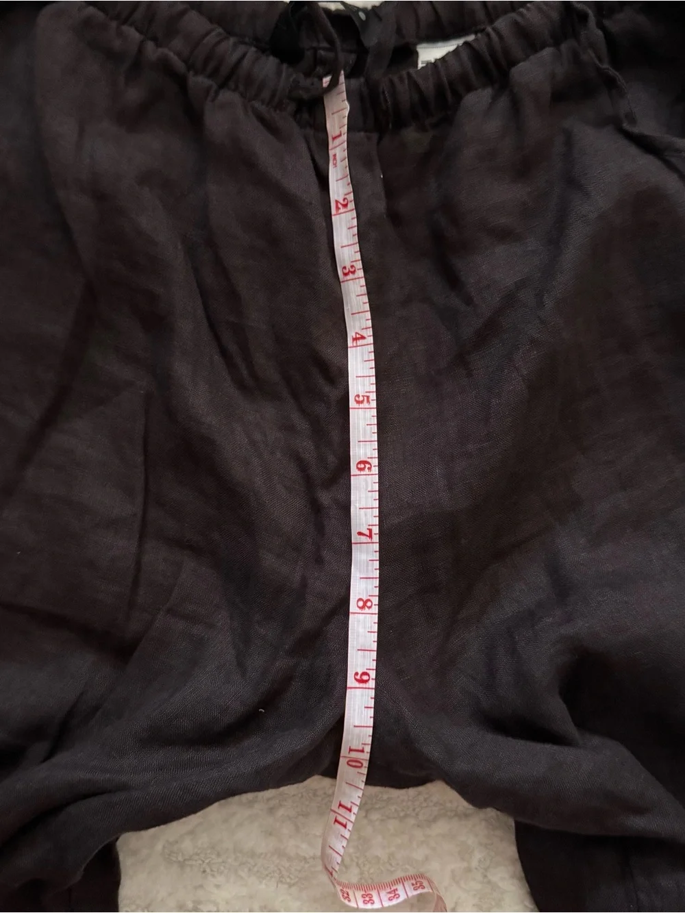 100% linen Dark Brown pants